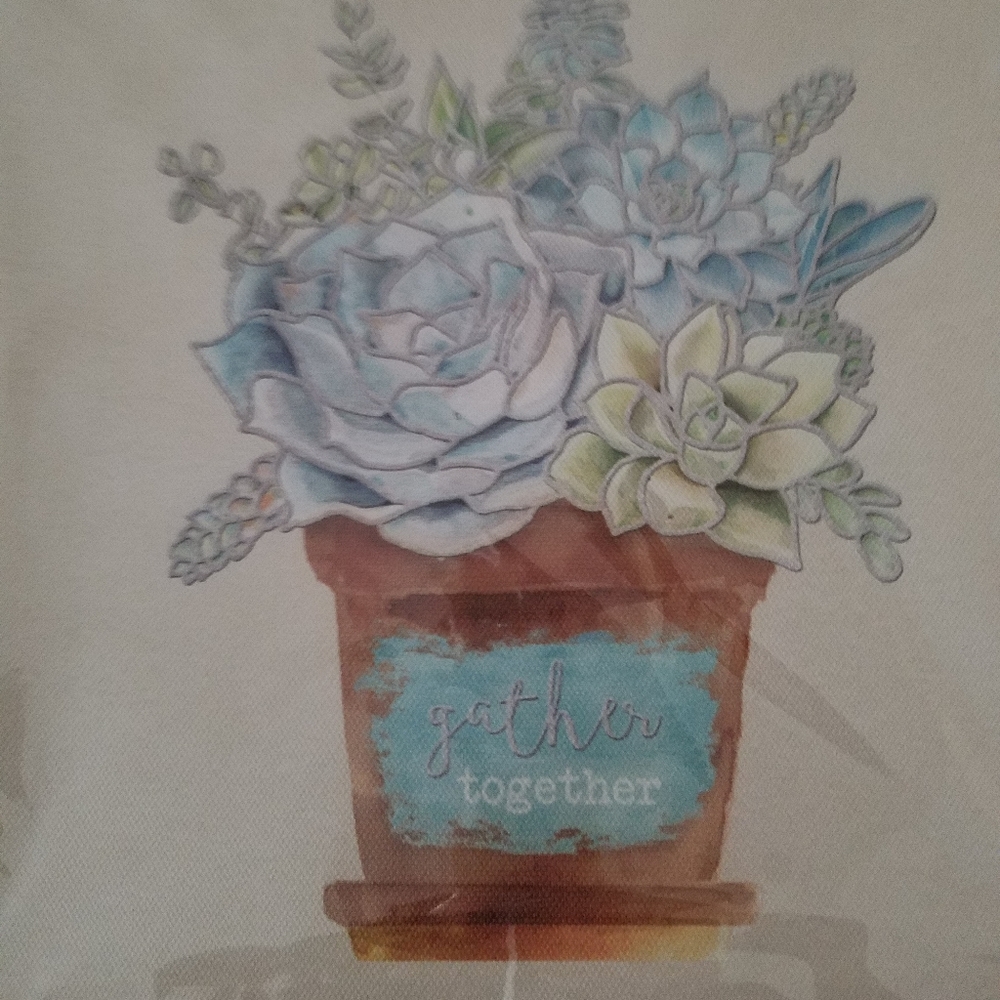 NWT, 8.5x8.5"gather together" canvas wall art